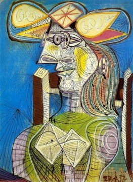 Bust of Woman seated Dora 1938 cubist Pablo Picasso Oil Paintings